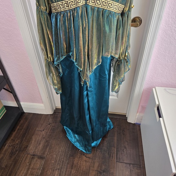 In Character Costumes Greek Medusa Costume Women's Size 3XL Teal Satin Cosplay - Picture 7 of 12